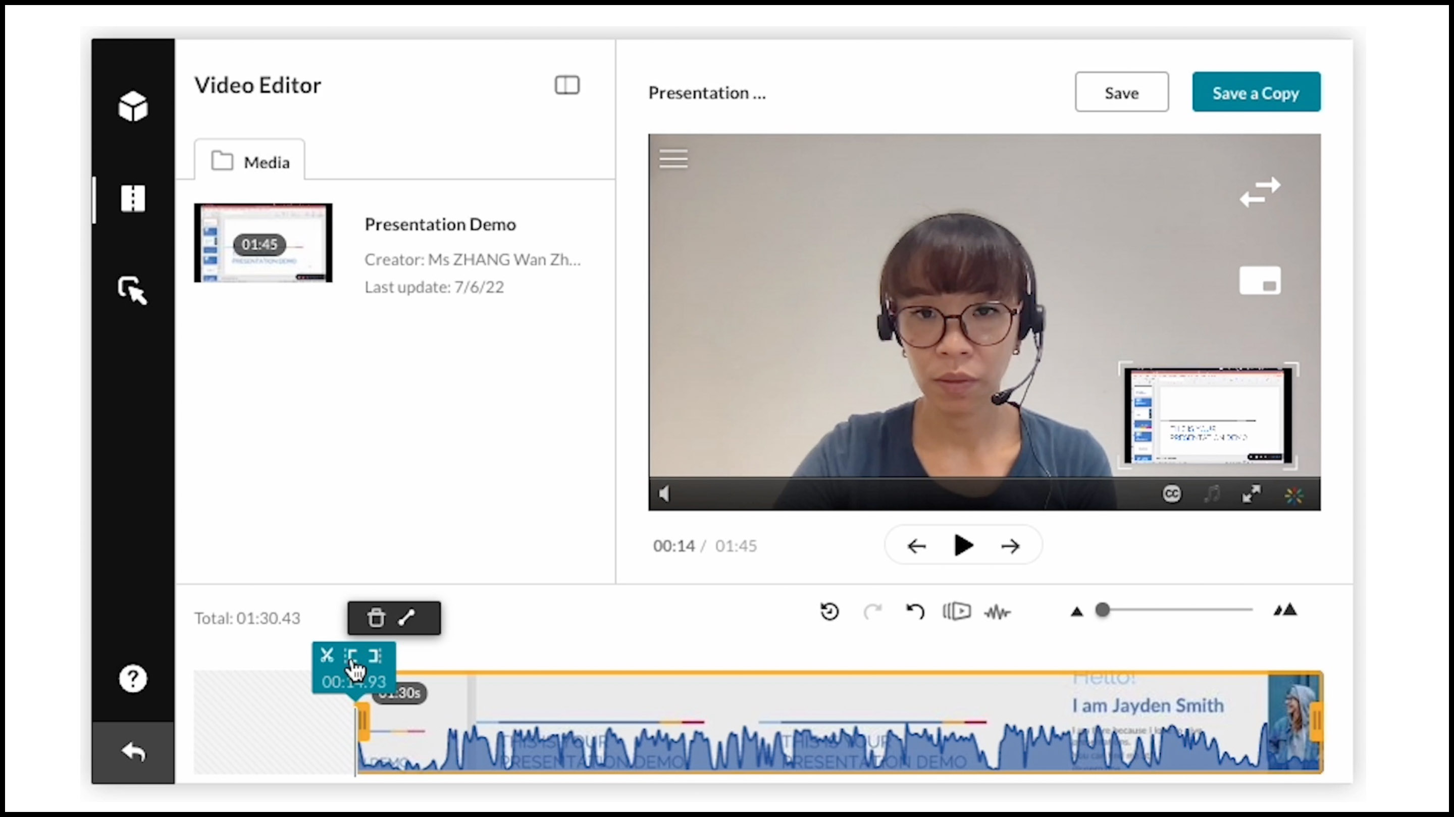 Editing Screencasts Using Kaltura Video Editor Centre for Teaching